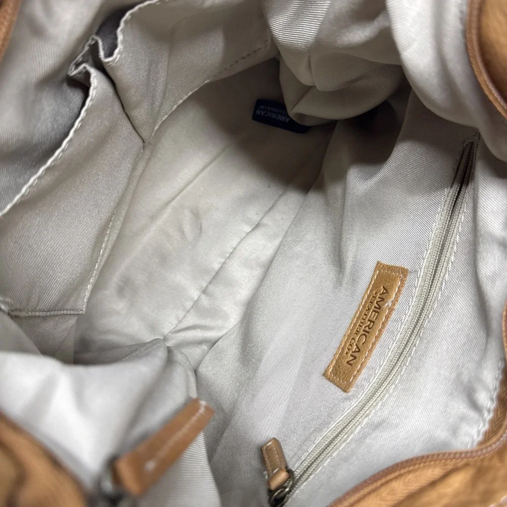 American Leather Company Hobo Shoulder Bag Purse Tan